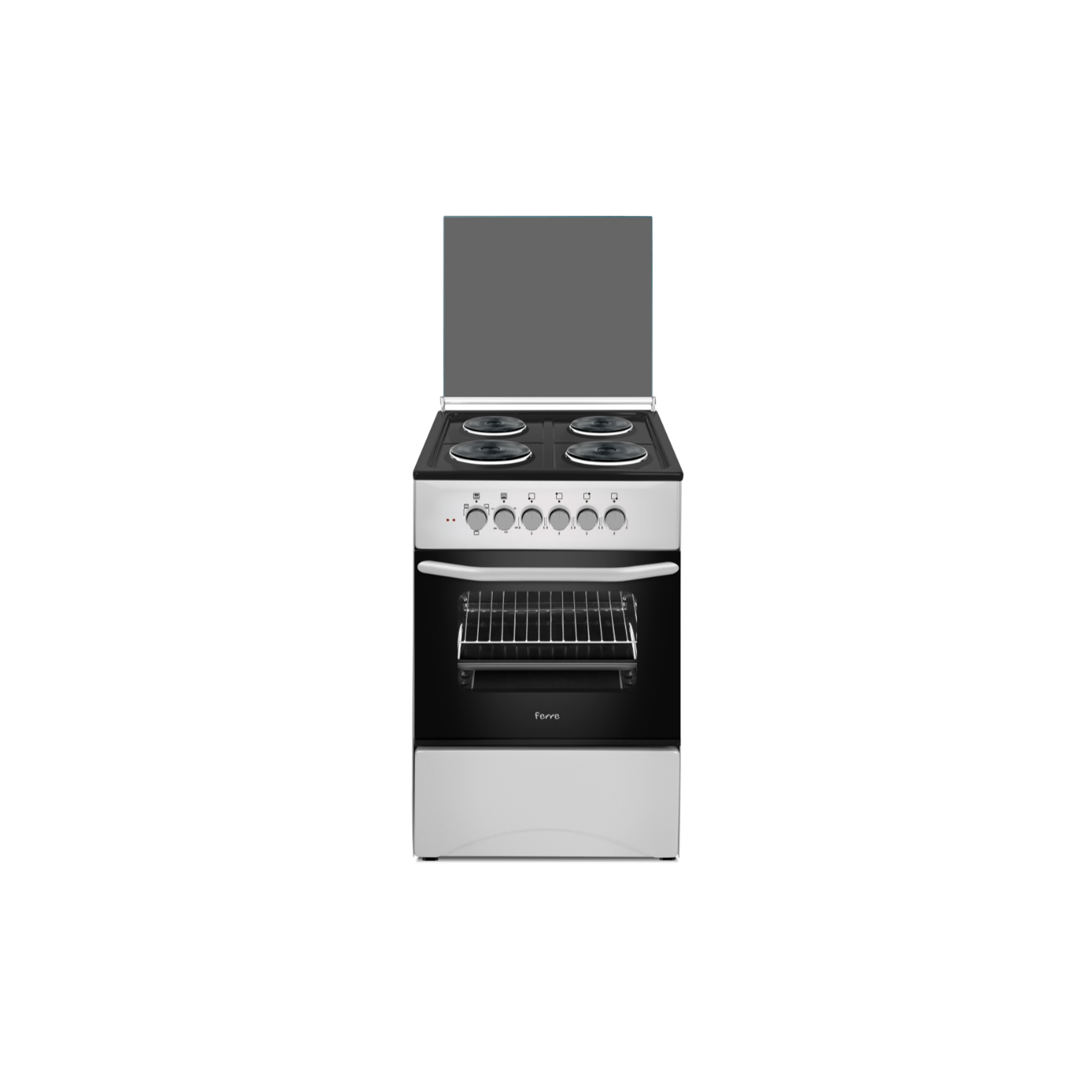 Ferre 50cm 4 Electric Burner Electric Oven - Silver